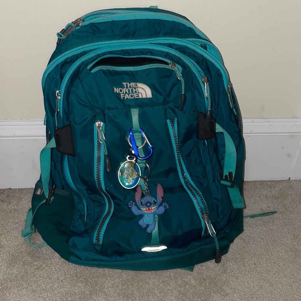 North Face book bag -teal